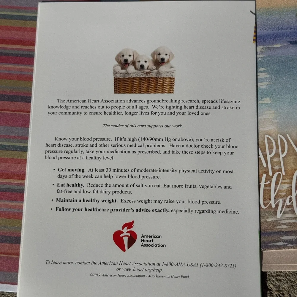 American Heart Association 4”x6” Greeting Cards‎ with Matching Envelopes